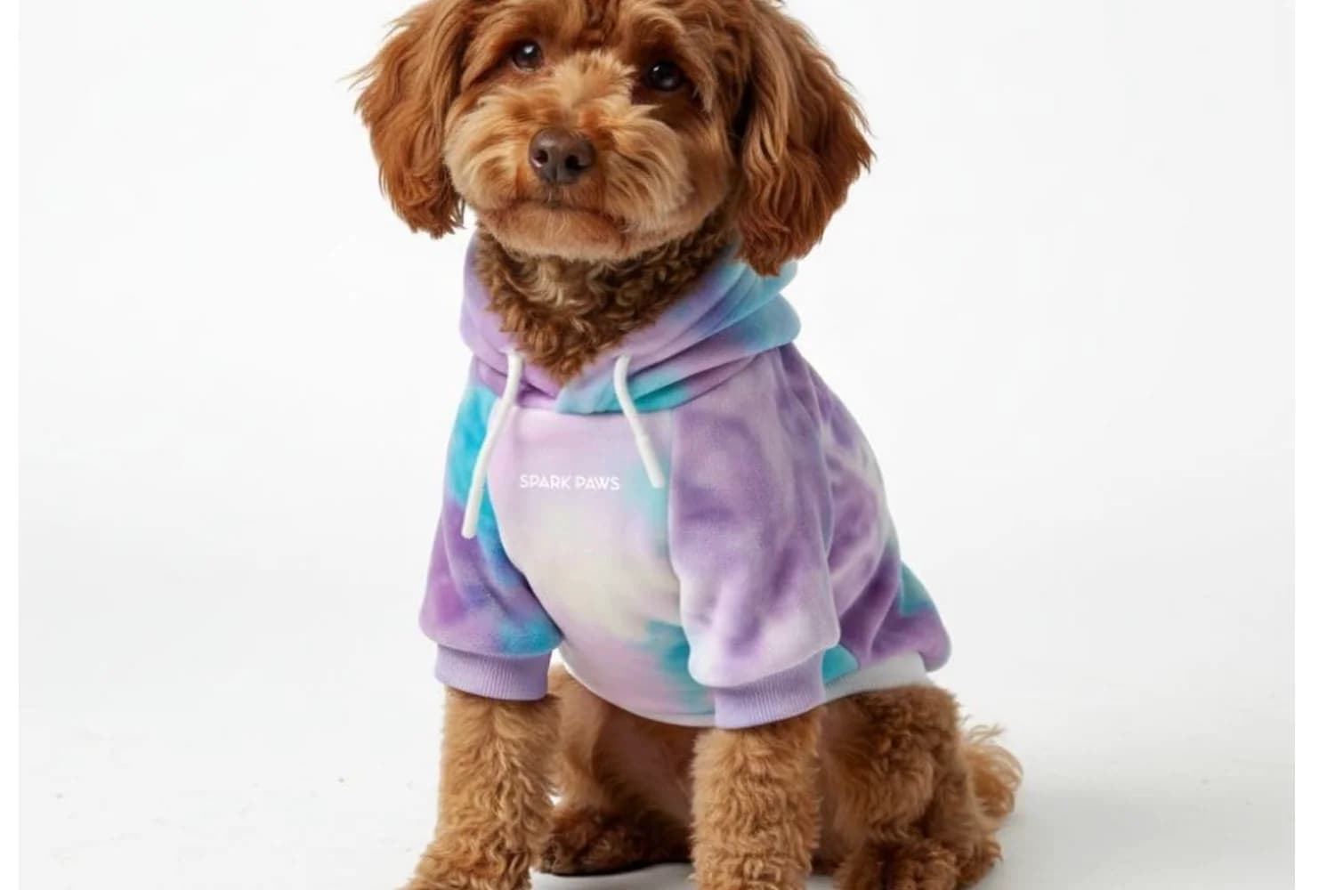 dog in a hoodie